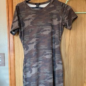 Camo midi dress